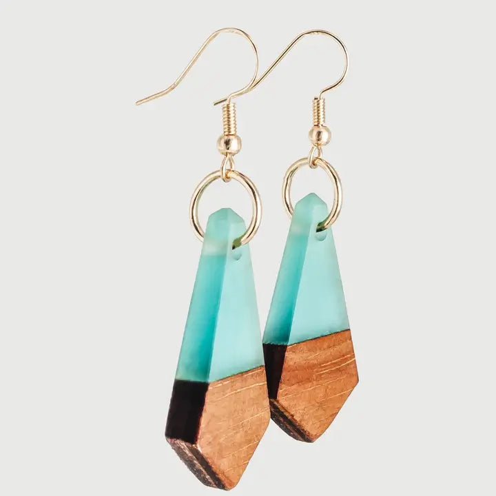 Jasmine Wooden & Resin Earrings