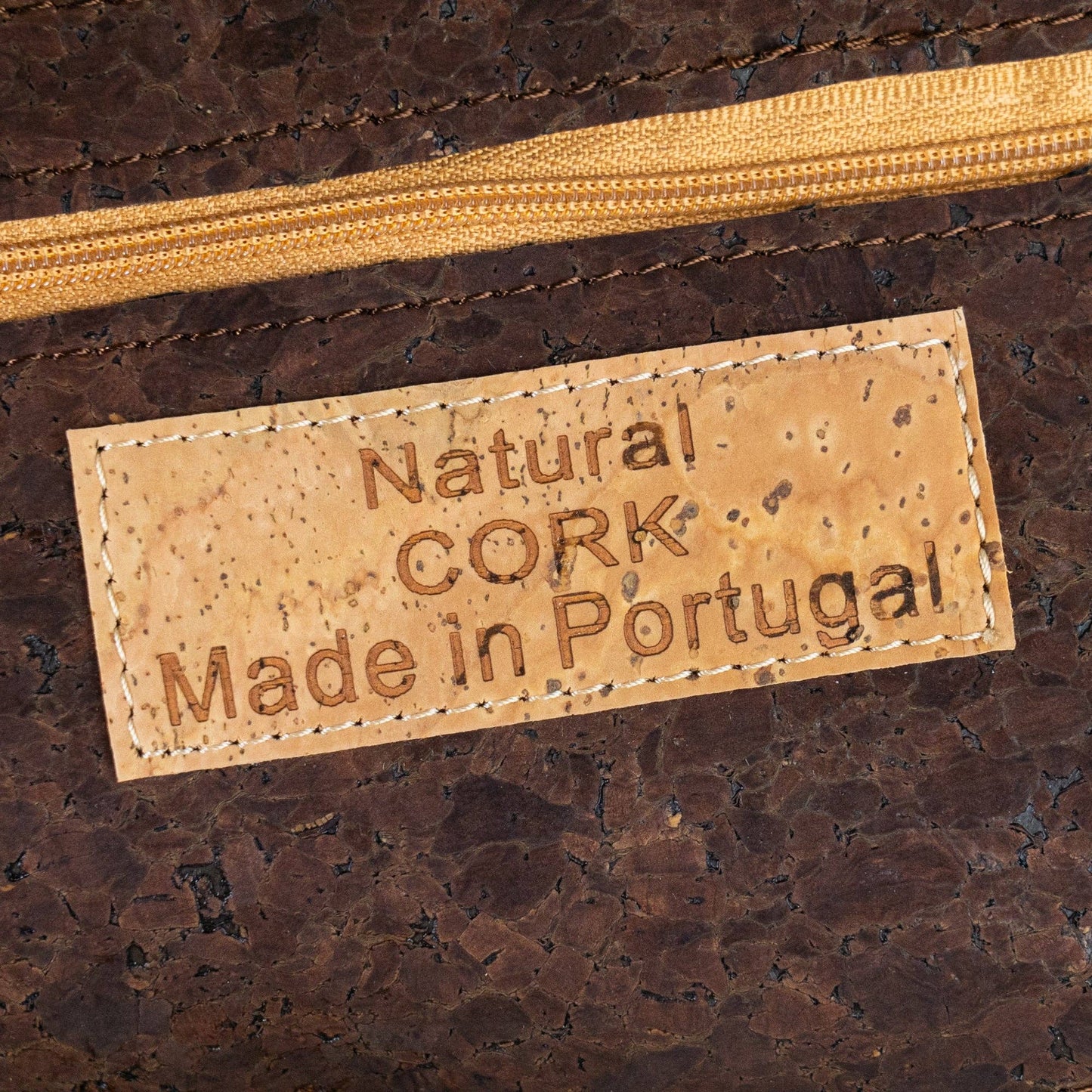 Natural Cork Handbag | Vegan Shoulder Bag with Front Pocket