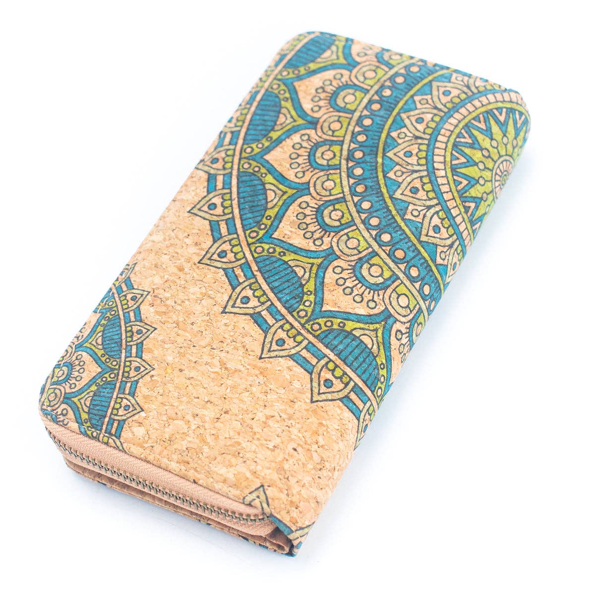 Natural Cork Mandala Pattern Women's Long Wallet/Cardholder