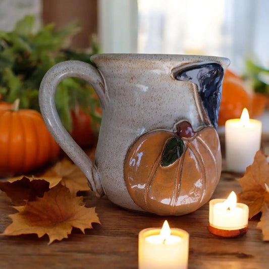 Crow On Pumpkin Mug