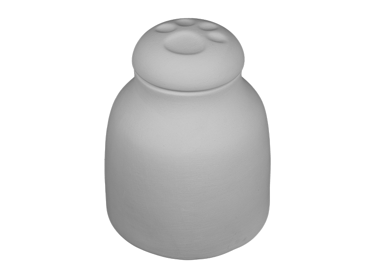 Small Paw Print Jar Bisqueware