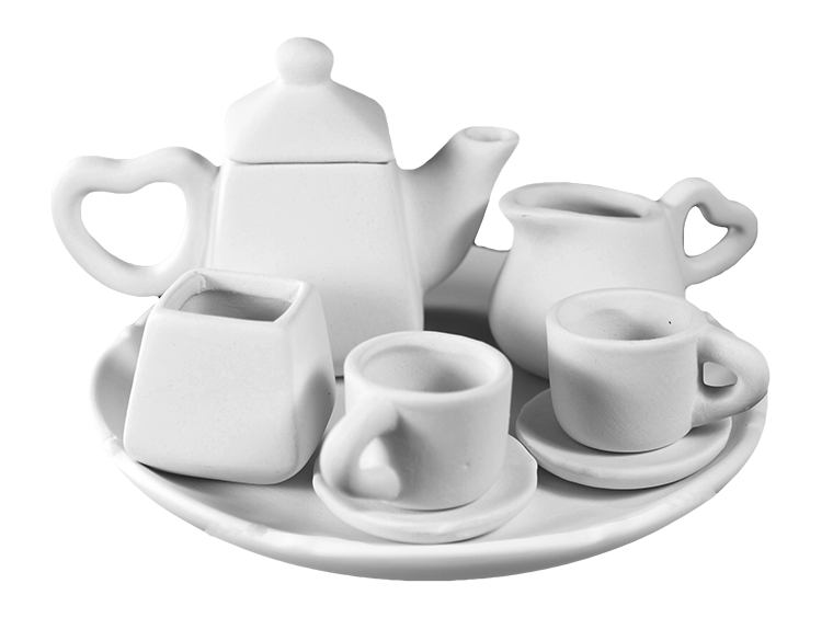 La Petite Tea Set Bisqueware
