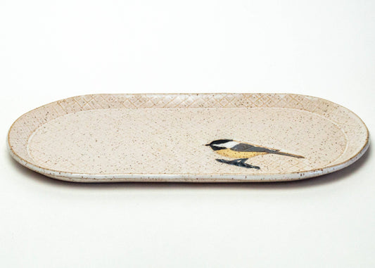 Chickadee Ceramic Platter