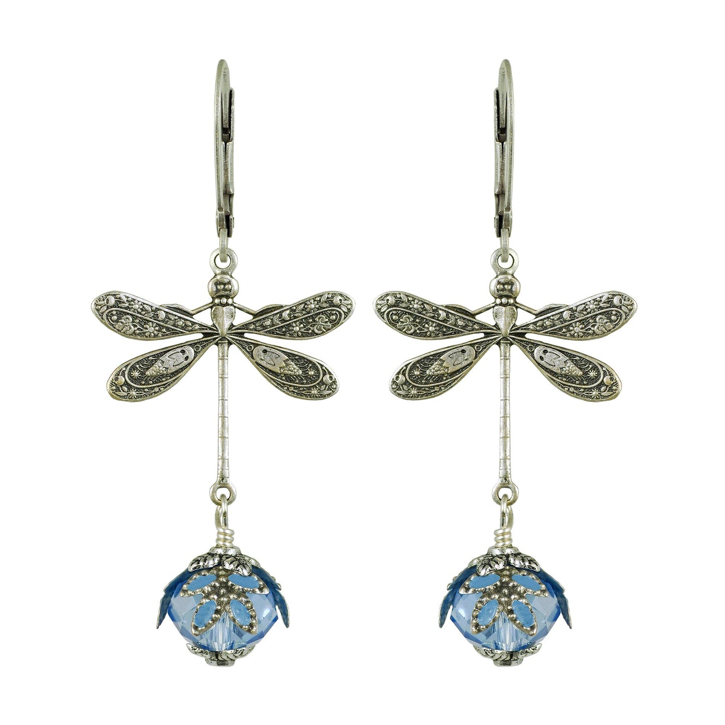 Dragonfly Daze Earrings Artisan Painted Filigree - Fairyland