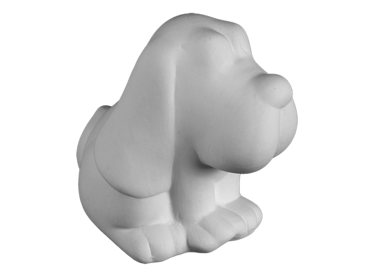 Sitting Dog Bank Bisqueware