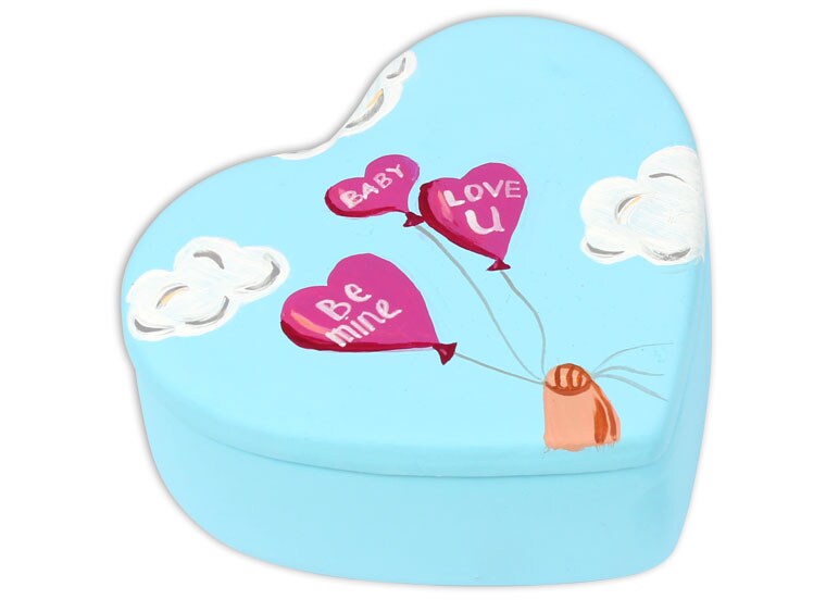 Large Heart Box Bisqueware