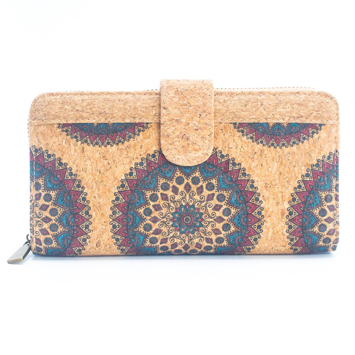 Natural Cork Mandala Pattern Women's Long Wallet/Cardholder