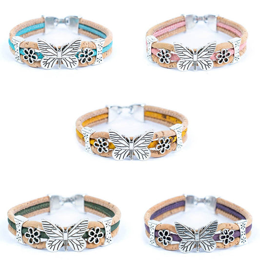 Butterfly handmade Cork Bracelet
