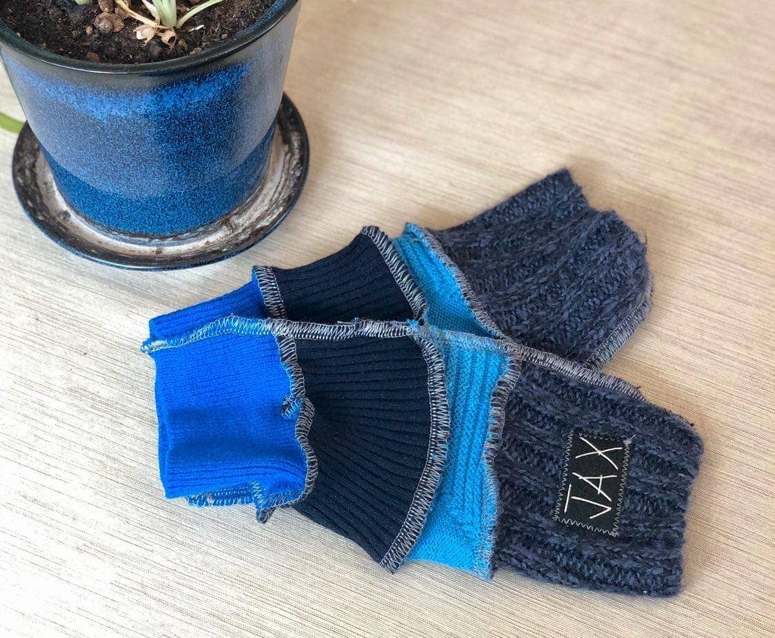 Fingerless Gloves Solid Color(s) rainbow Upcycled from sweaters