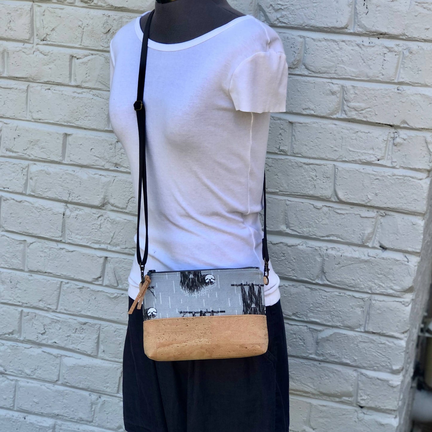Eastern Meadowlark Organic Cotton & Cork Crossbody