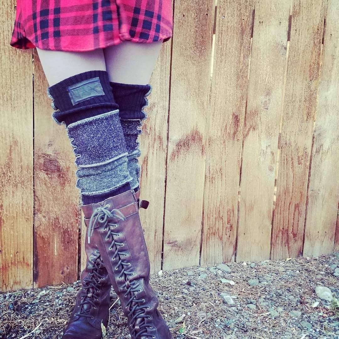 Legwarmers base colors Upcycled from sweaters