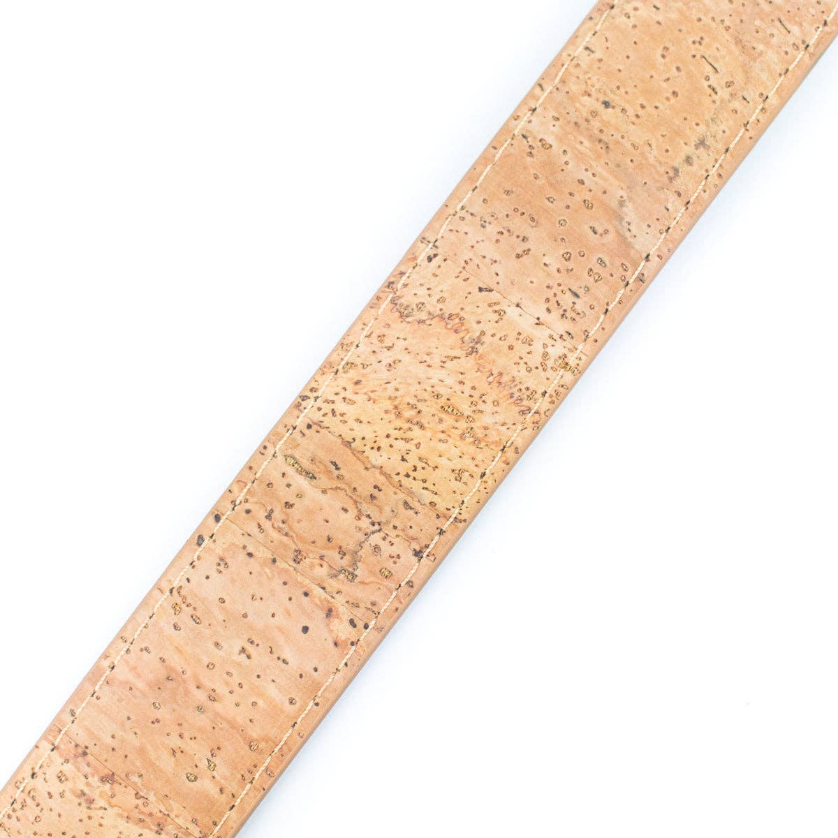 Natural Cork Men's Belt Wide withThick Black Metal