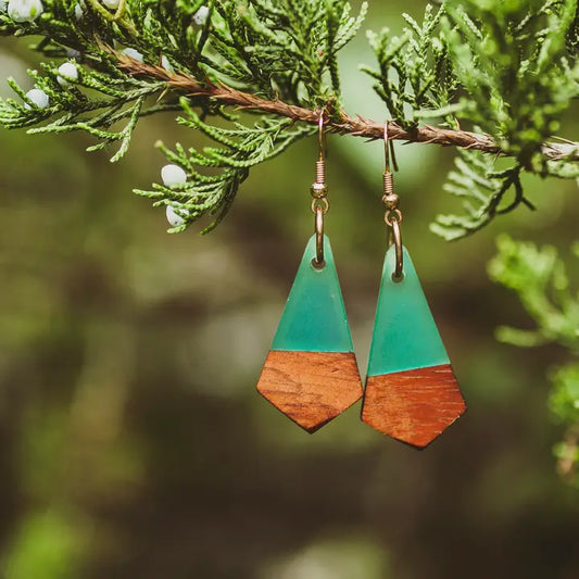 Jasmine Wooden & Resin Earrings