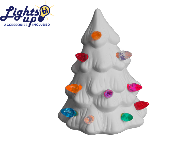 Christmas Tree Night Light Bisqueware