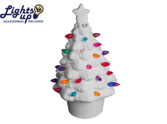 Small Lighted Christmas Tree Bisqueware