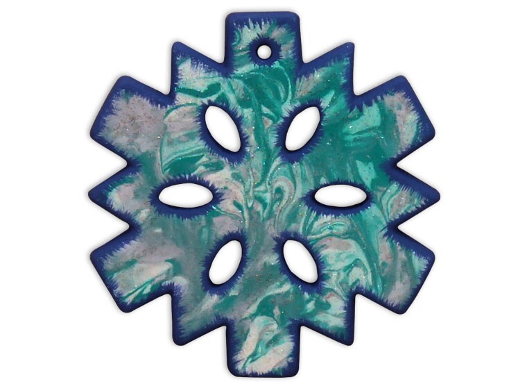 Flat Snowflake Ornament Bisqueware