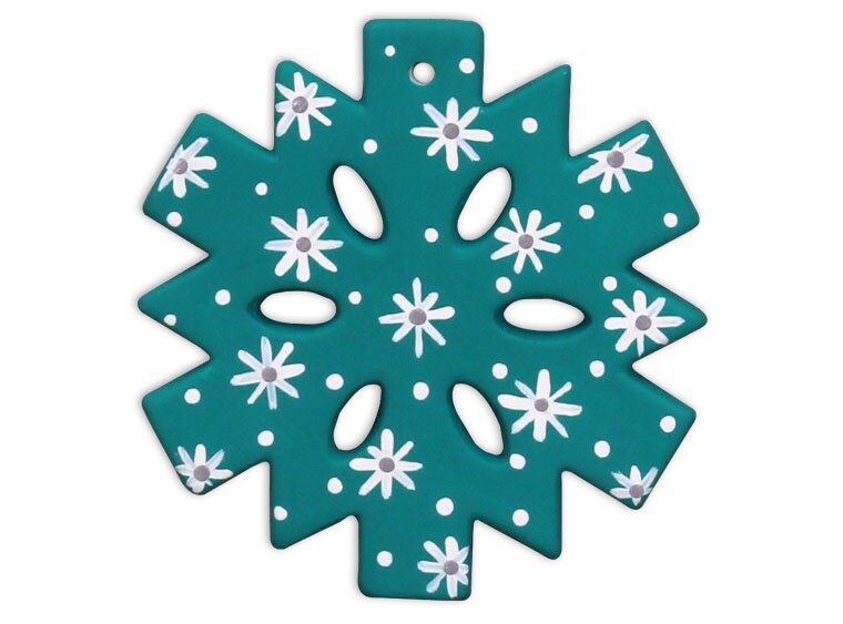 Flat Snowflake Ornament Bisqueware
