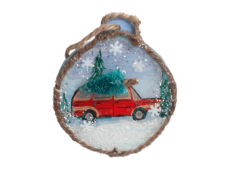 Flat Ball Ornament Bisqueware
