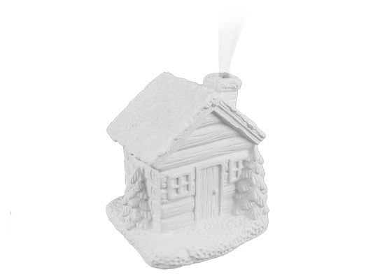 Cozy Cottage Incense Holder Bisqueware