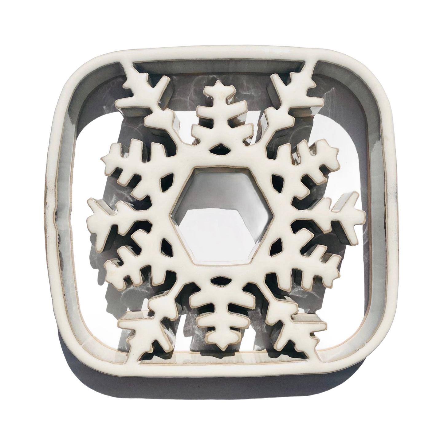 Snowflake Trivet - Holiday Stoneware Pottery