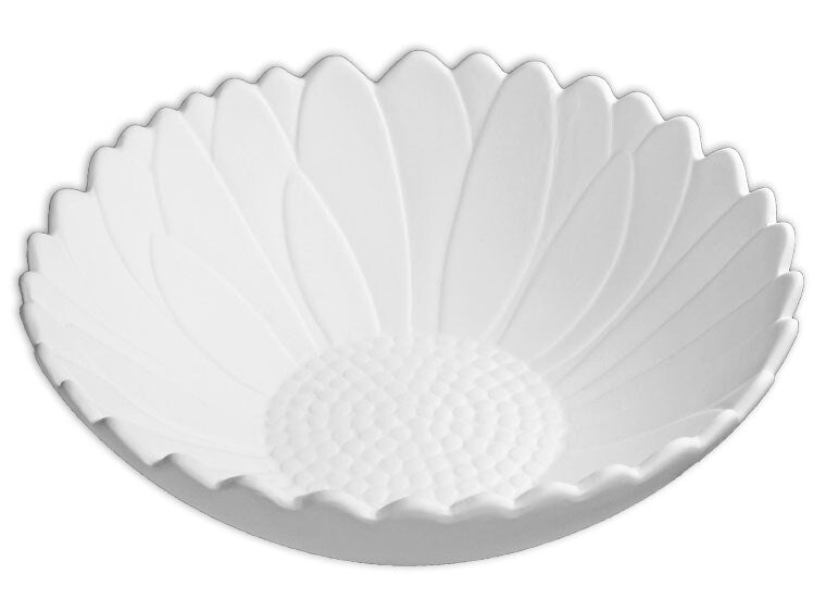 Large Sunflower Bowl Bisqueware