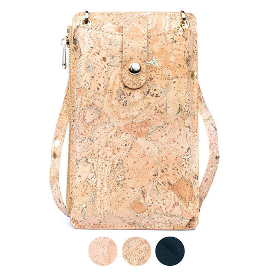 Chic Natural Cork Phone Pouch with Card Slots