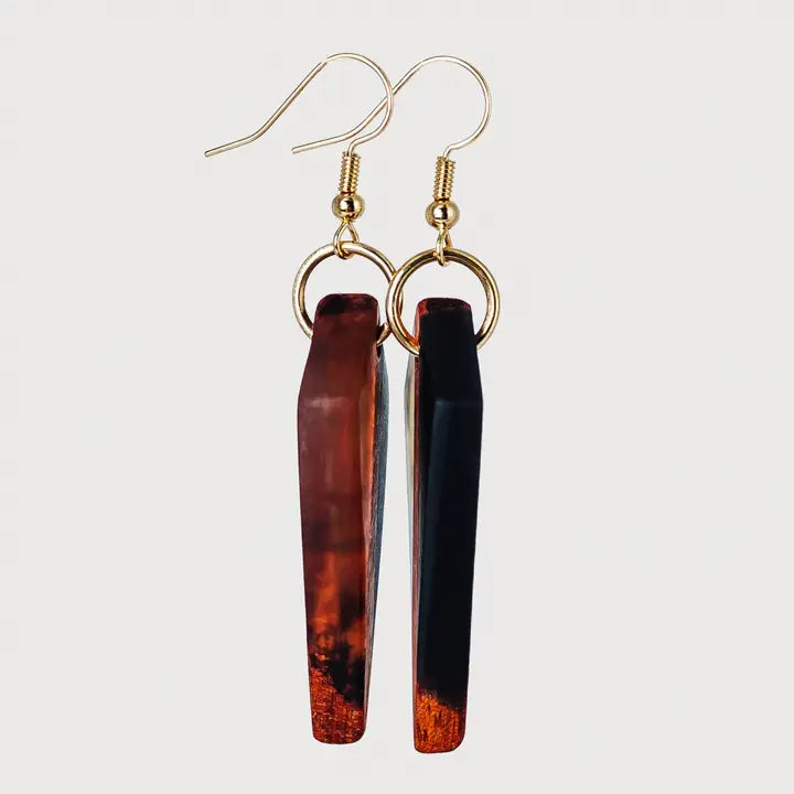 Alice Wooden & Resin Earrings