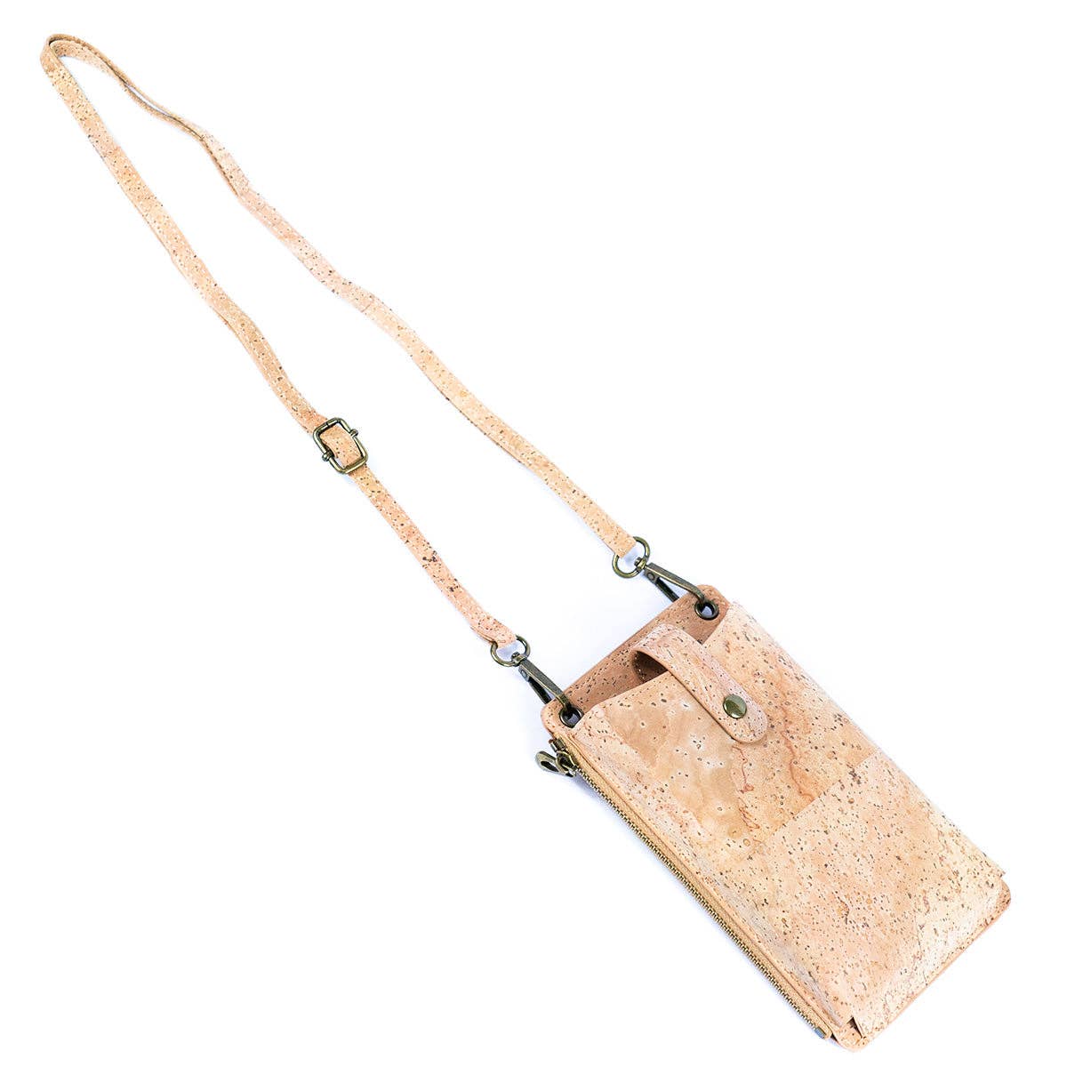 Chic Natural Cork Phone Pouch with Card Slots