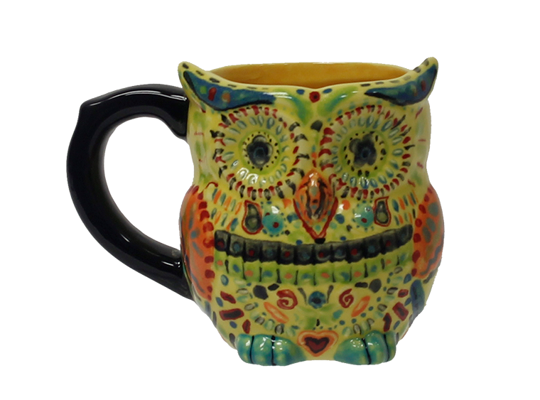Day of the Dead Owl Mug Bisqueware