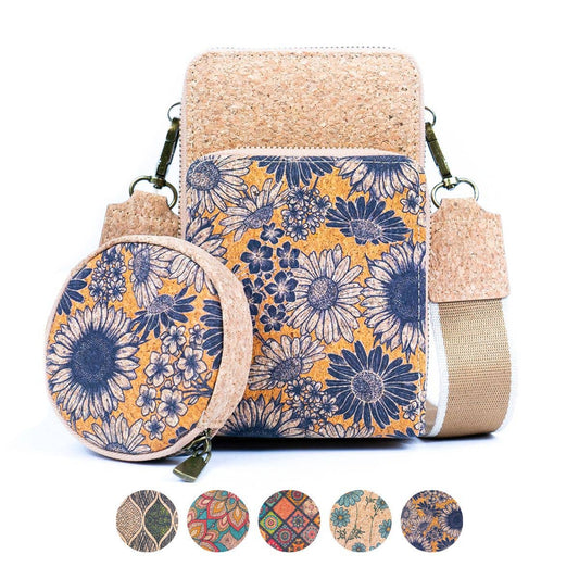 Natural Cork Women's Printed Double Layer Phone Pouch
