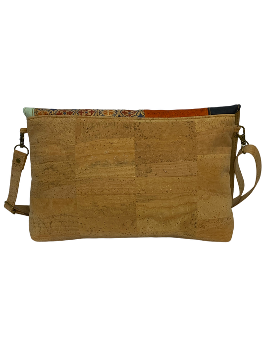 Natural Iris bag with patchwork