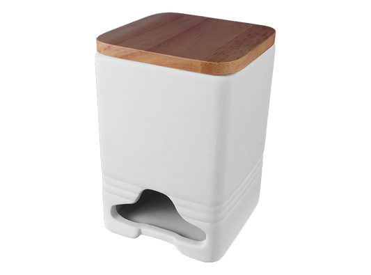 Modern Teabag Dispenser Bisqueware