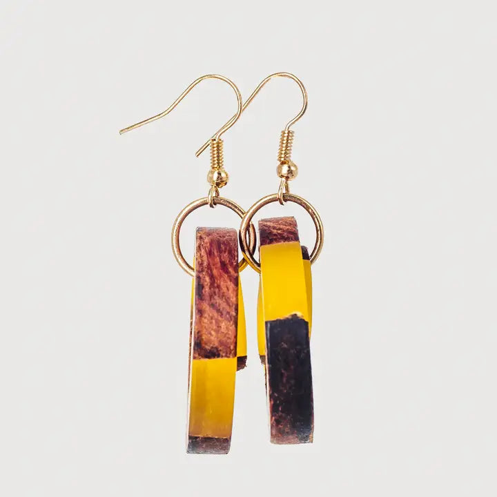 Cedar Rapids Wooden & Resin Earrings