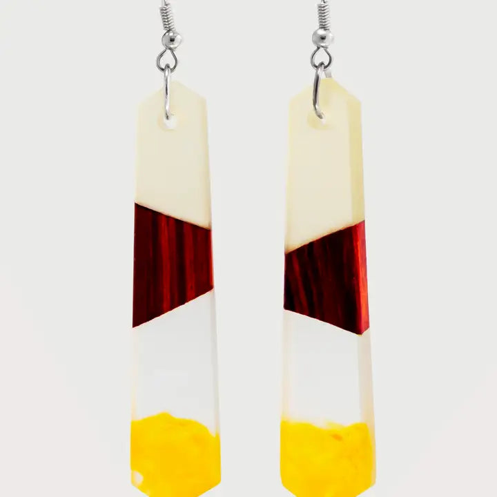 Field of Dreams Wodden & Resin Earring