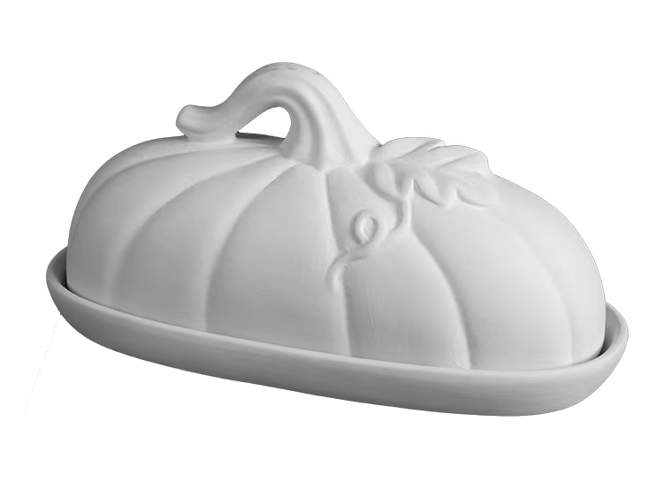 Harvest Butter Dish Bisqueware