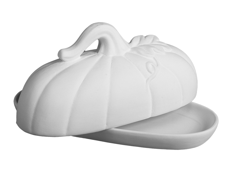 Harvest Butter Dish Bisqueware