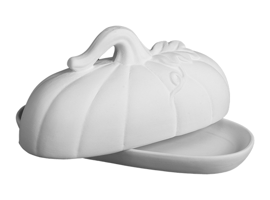 Harvest Butter Dish Bisqueware