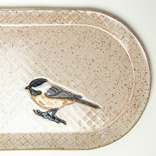 Chickadee Ceramic Platter