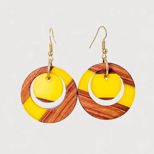 Cedar Rapids Wooden & Resin Earrings