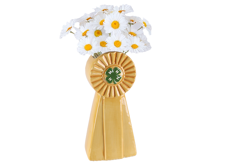 4-H Blue Ribbon Vase Bisqueware