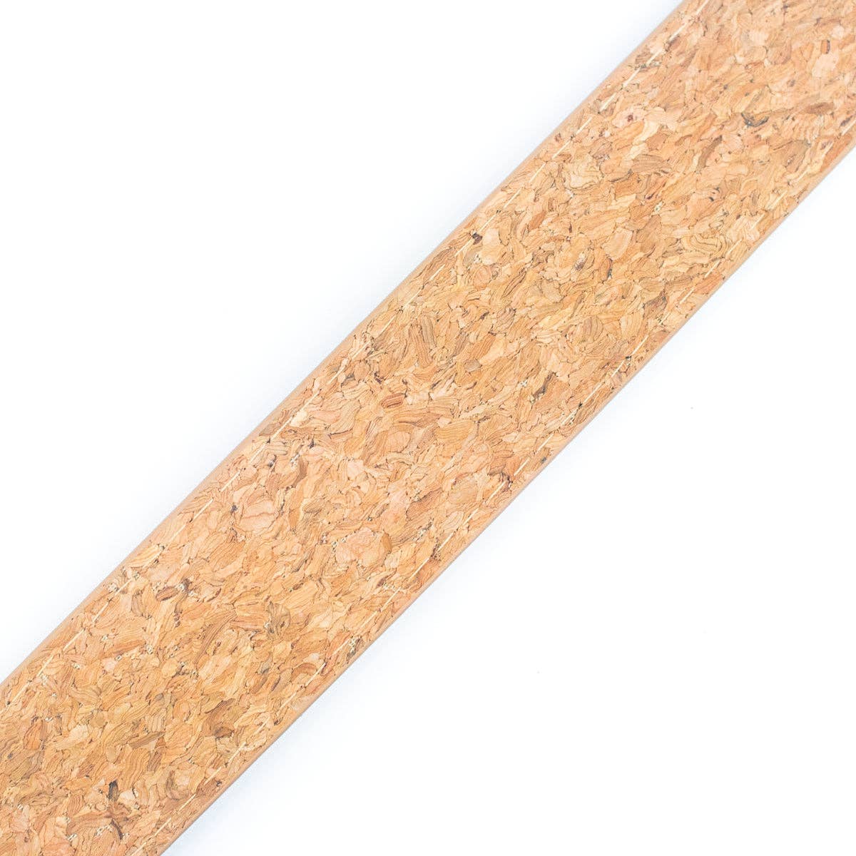 Natural Cork Men's Belt Wide withThick Black Metal