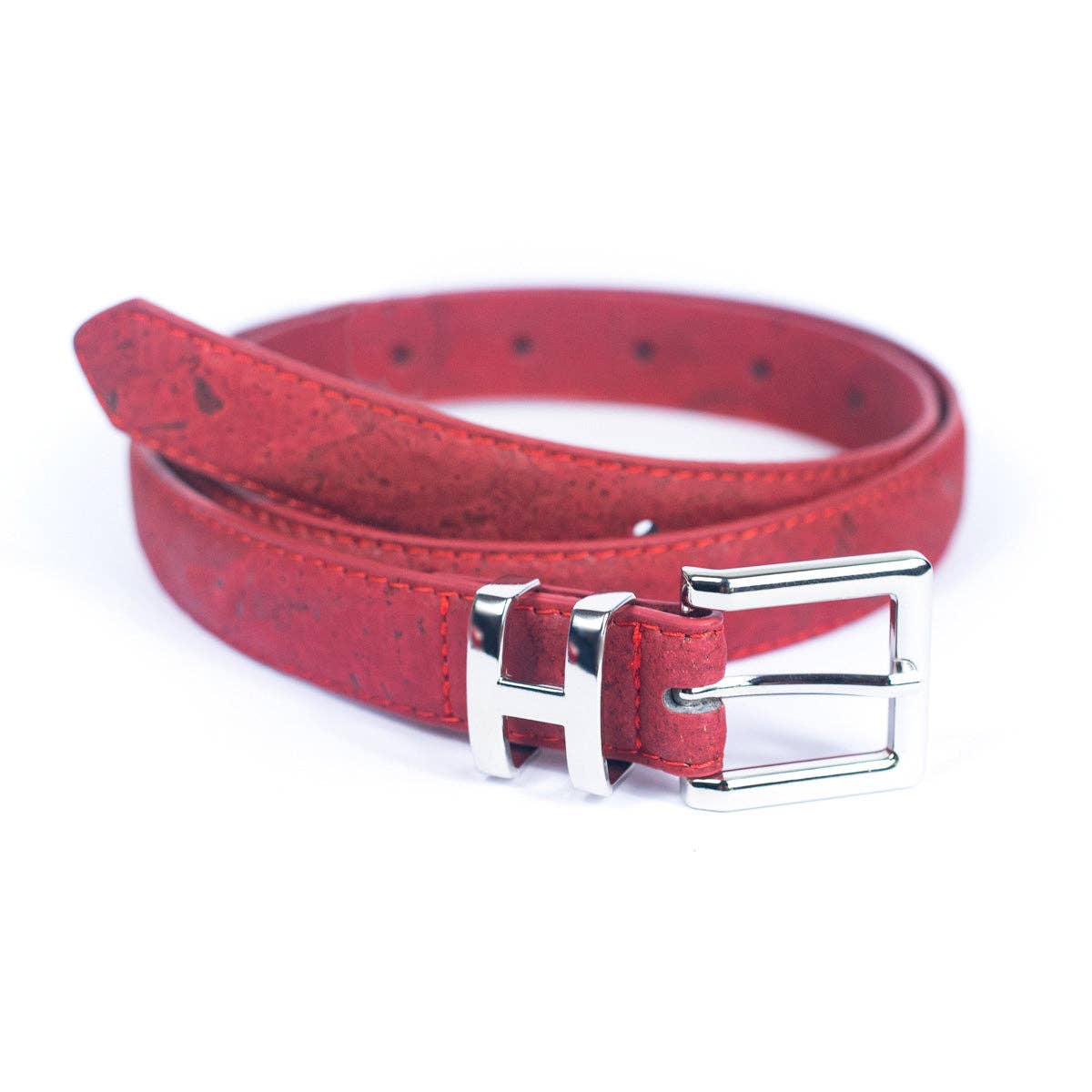 Double-Sided Cork Belt with H Logo Design
