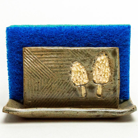 Morel Mushroom Ceramic Sponge Holder