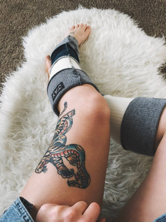 Legwarmers base colors Upcycled from sweaters