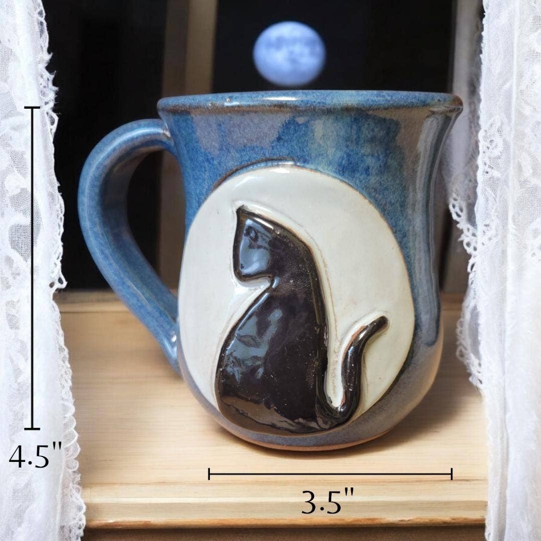 Full Moon Black Cat Mug