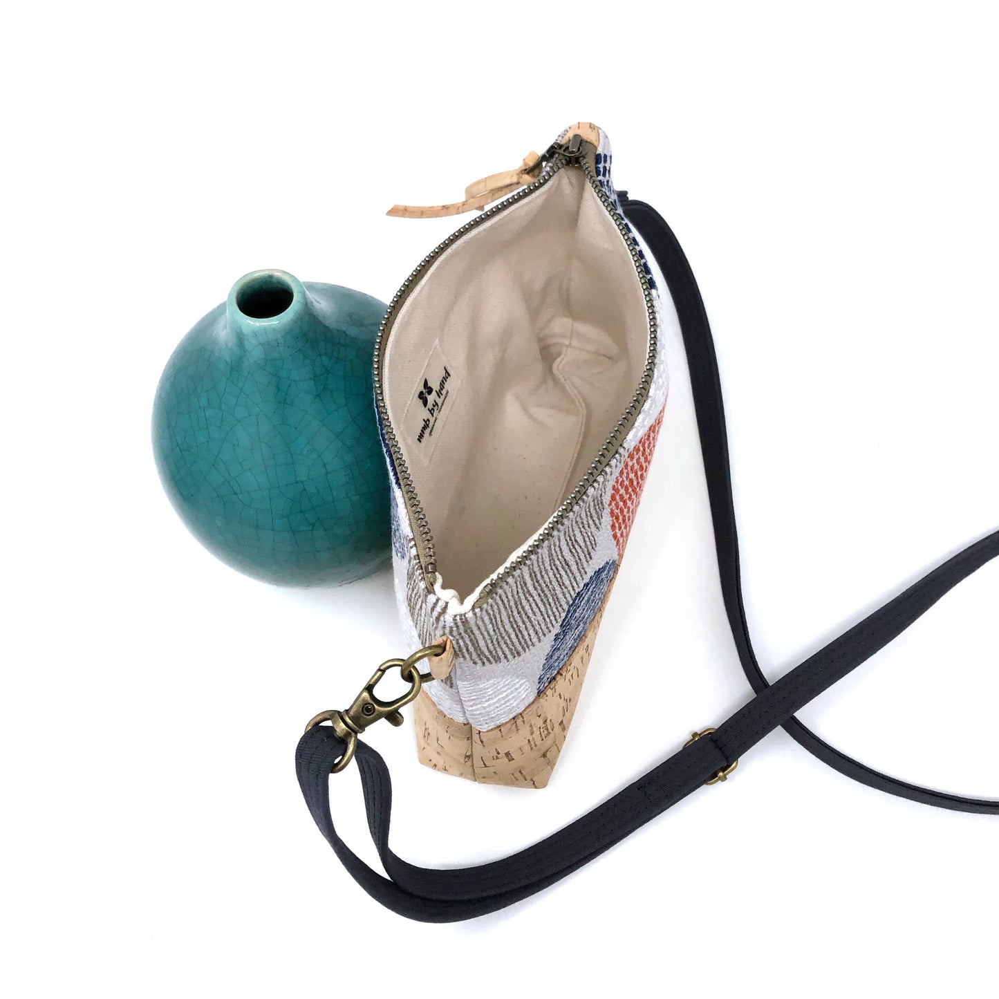 Butterflies Organic Cotton & Cork Crossbody