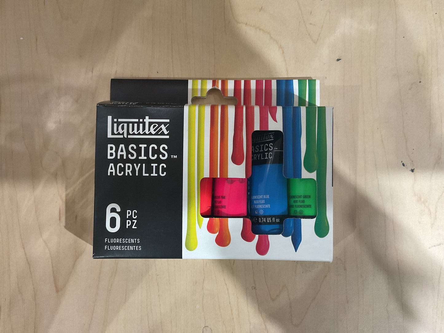 Liquitex BASICS Acrylic 6-Color Set, Fluorescent