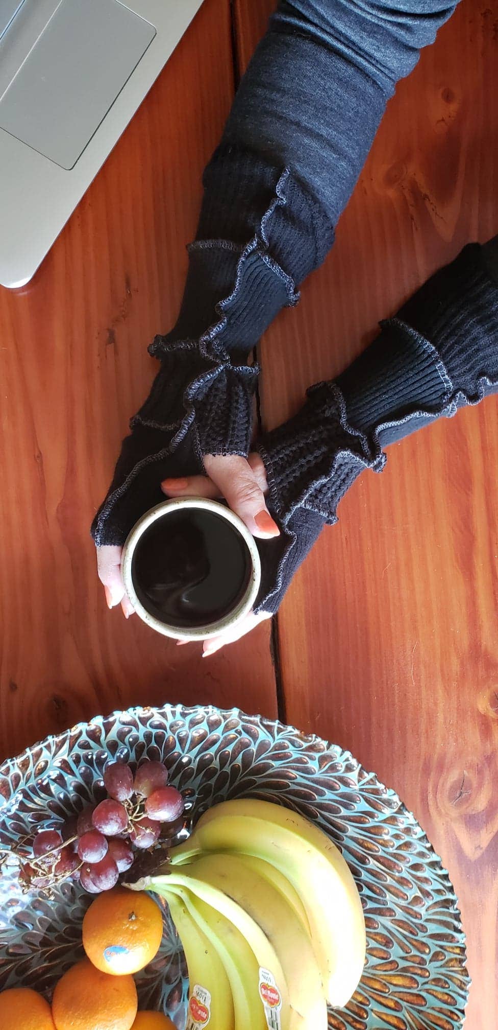 Fingerless Gloves Solid Color(s) rainbow Upcycled from sweaters