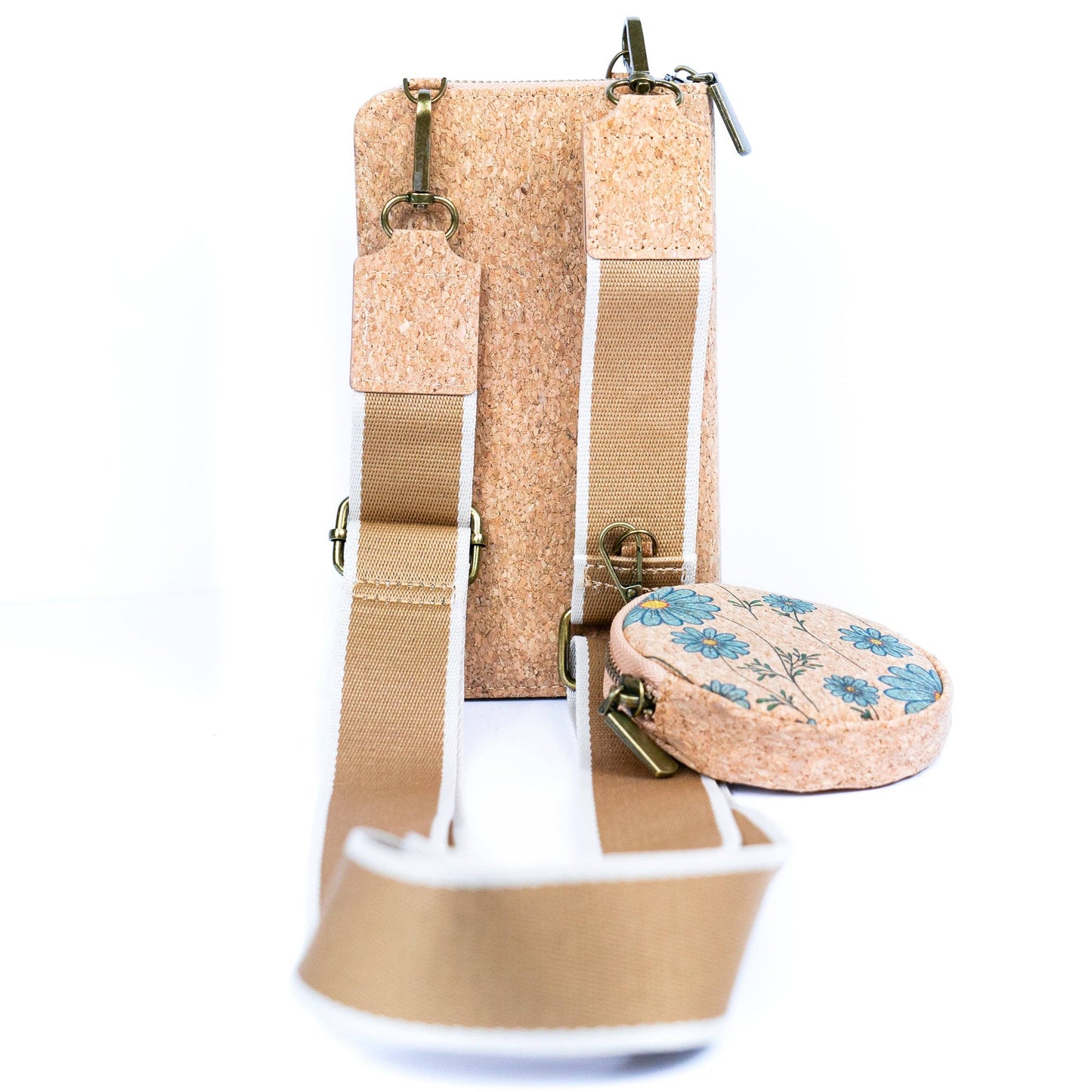 Natural Cork Women's Printed Phone Pouch & Coin purse