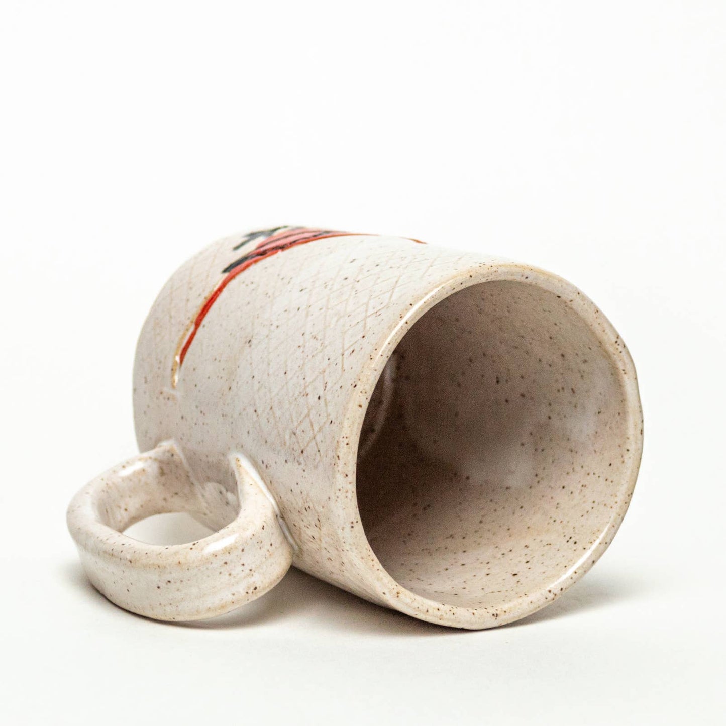 Red Cardinal Pattern White Mug